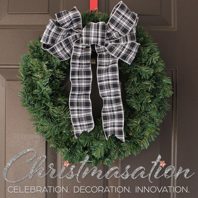 Pre-lit Choice of Decorative Bow All Occasion Wreath, for Door, Window, Mantle, Table Centerpiece, Welcome Wreath - image3